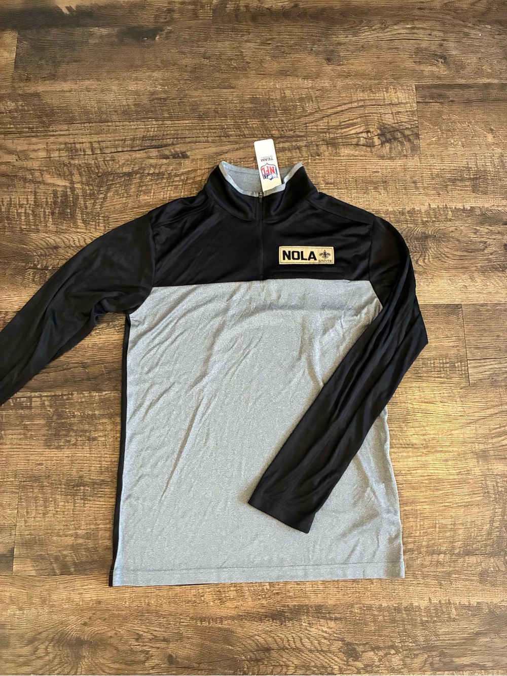Nola Black and Gray Men’s Quarter-Zip Pullover